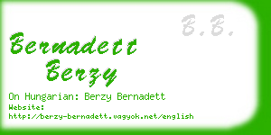 bernadett berzy business card